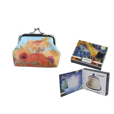 Portfelik Carmani mały - V. van Gogh, Słoneczniki